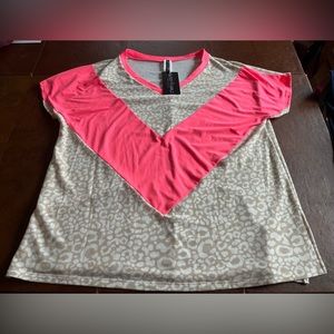 Glitzy Girlz Women’s Shirt - Grey/Pink - Size XL